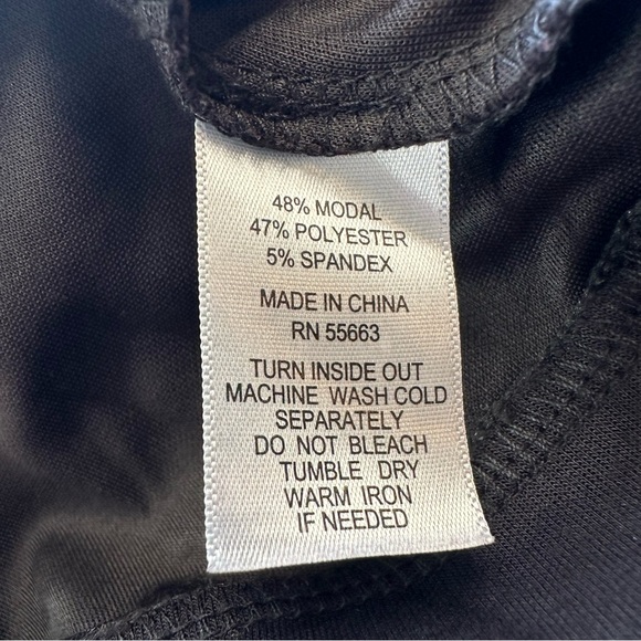 Jones & Co Black Tunic 2X Cowl Neck Buttery Soft Drawstring Long Sleeve - Picture 9 of 9